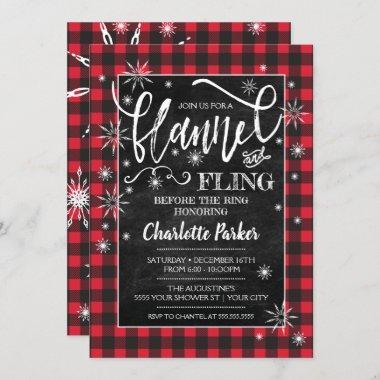 Flannel & Fling Before the Ring Shower Invitations