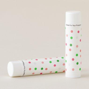 Flavored Lip Balm - Polka Dots in Pink and Green