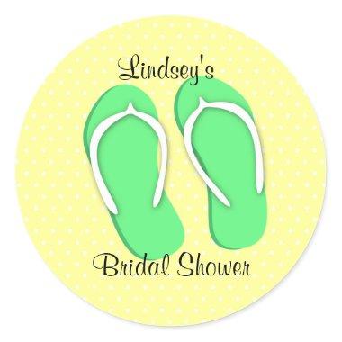 Flip Flops and Polka Dots Classic Round Sticker
