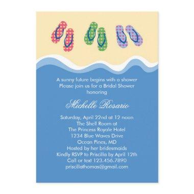 Flip Flops Beach Bridal Shower Invitations