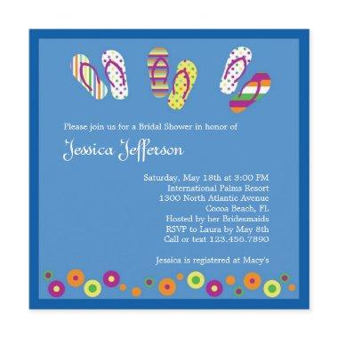 Flip Flops Bridal Shower Invitations