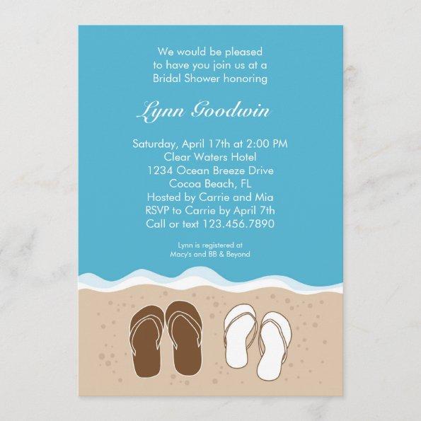Flip Flops Bridal Shower Invitations