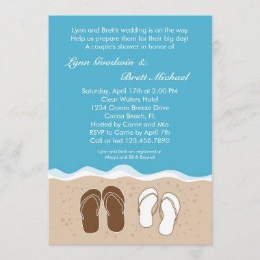 Flip Flops Couple's Bridal Shower Invitations