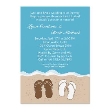 Flip Flops Couple's Bridal Shower Invitations