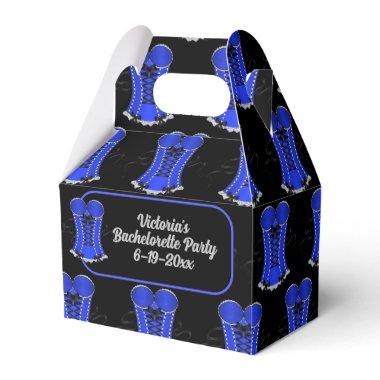 Flirty Blue Corset Gable Favor Boxes