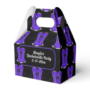 Flirty Purple Corset Gable Favor Boxes
