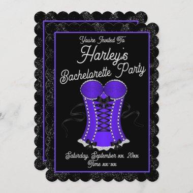 Flirty Purple Corset Invitations