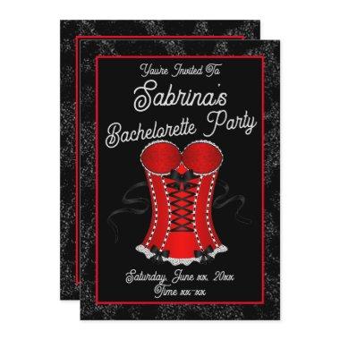 Flirty Red Corset Invitations