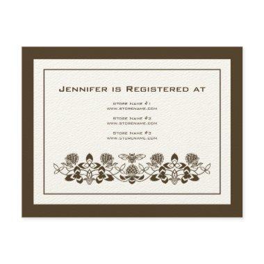 Flora Bee Registry Invitations