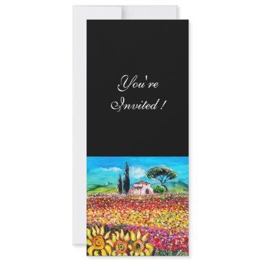 FLORA IN TUSCANY/ Fields ,Poppies and Sunflowers Invitations