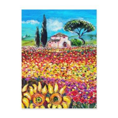 FLORA IN TUSCANY/ Fields ,Poppies and Sunflowers Post