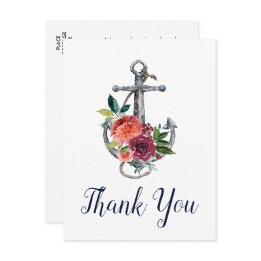 Floral Anchor | Autumn Thank You PostInvitations