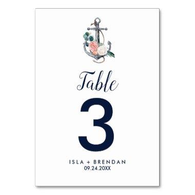 Floral Anchor | Summer Table Number