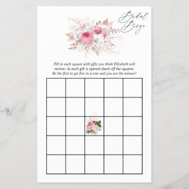 Floral and Lace Bridal Shower Bingo