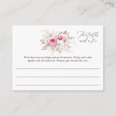 Floral and Lace Bridal Shower Game Enclosure Invitations