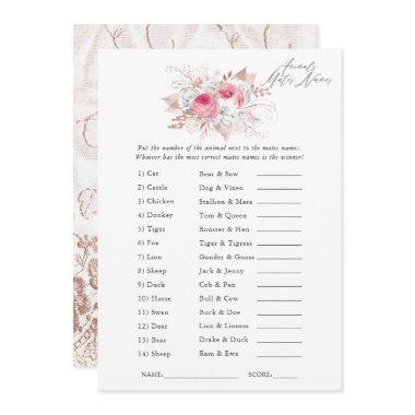 Floral and Lace Bridal Shower Game Invitations