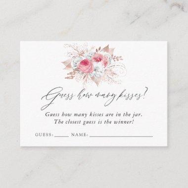 Floral and Lace Bridal Shower Kissing Game Enclosure Invitations