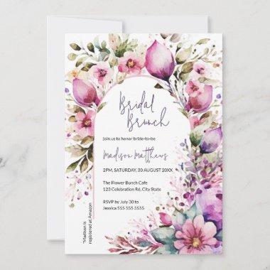 Floral Arch Bridal Brunch Watercolor Baby Shower Invitations