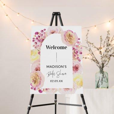 Floral Arch Spring  Welcome Sign