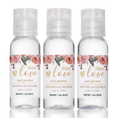 Floral autumn Spread the Love gold Hand Sanitizer