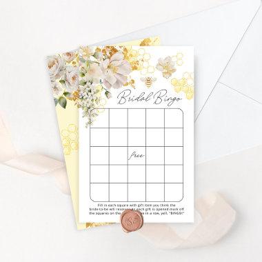 Floral bee Bridal shower bingo game