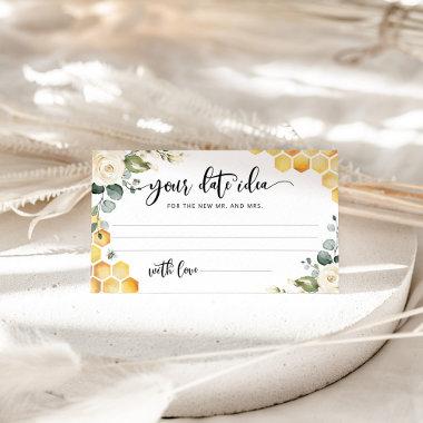 Floral bee Date night ideas. Date jar Enclosure
