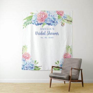 Floral Blue Hydrangea  Backdrop