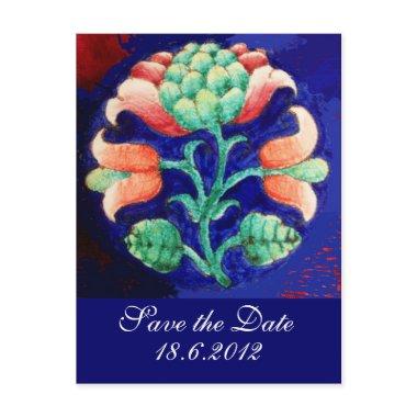 FLORAL , blue pink green Announcement Post