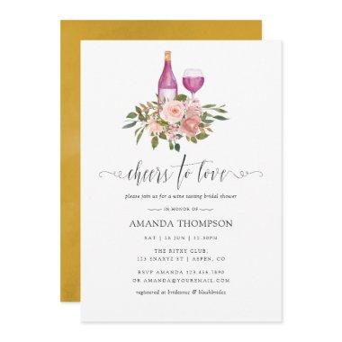 Floral Blush and Gold  Wine Tasting