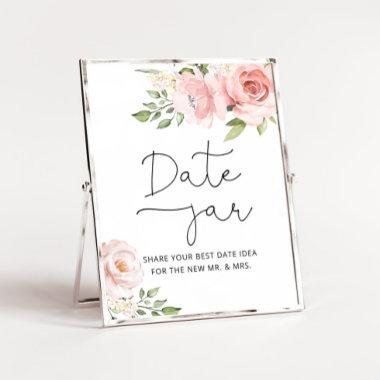 Floral blush date night ideas. Date jar bridal Poster