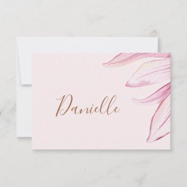 Floral blush glitter script bridal brunch nameInvitations thank you Invitations