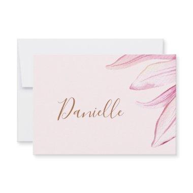 Floral blush glitter script bridal brunch nameInvitations thank you Invitations