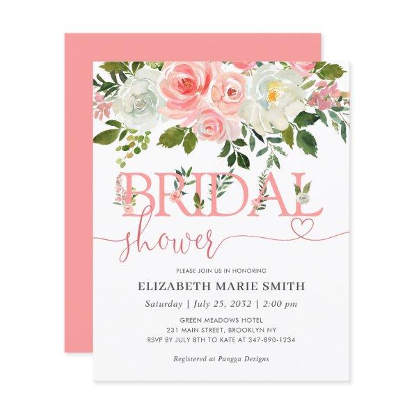 Floral Blush Pink Budget