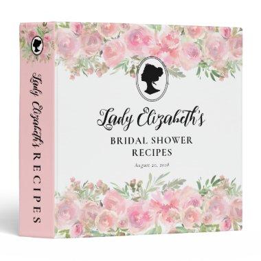Floral Blush Pink Regency Era Theme  3 Ring Binder