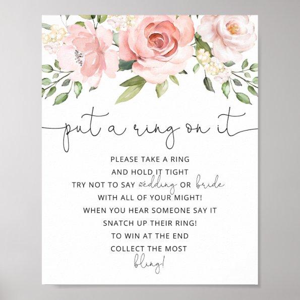 Floral blush put a ring on it game poster