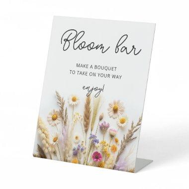 Floral Boho Bloom Bar Pedestal Sign