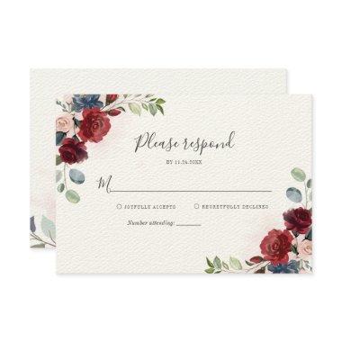 Floral Botanical Bridal Shower RSVP Card