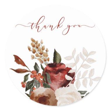 Floral Botanical Thank You Envelope Seals
