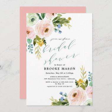 Floral Bouquet Peony Bridal Shower Invitations