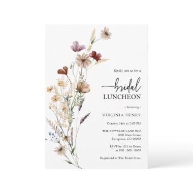 Floral Bridal Luncheon Invitations