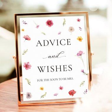 Floral  Advice and Wishes Poster