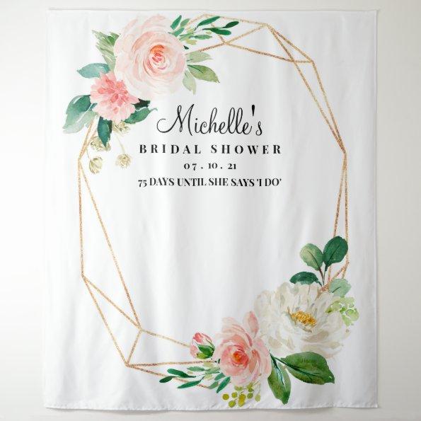 Floral Bridal Shower Backdrop, Photo Booth Prop