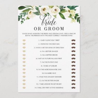 Floral Bridal Shower Bride or Groom Game Thank You Invitations