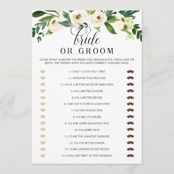 Floral Bridal Shower Bride or Groom Game Thank You Invitations
