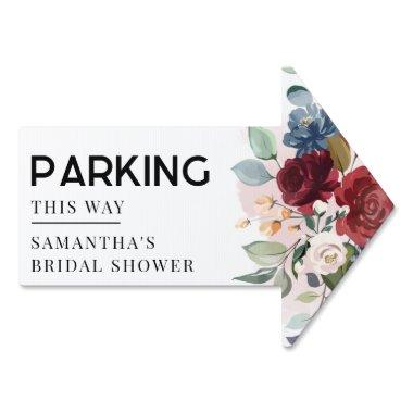Floral  Car Parking Arrow Sign