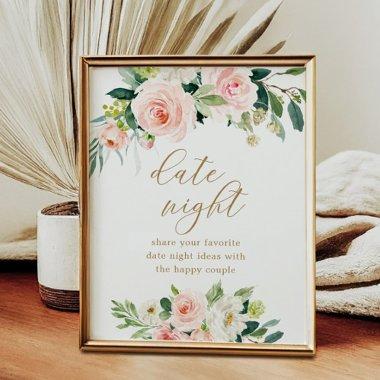 Floral  Date Night Ideas Sign