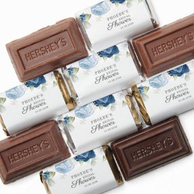 Floral  Dusty Blue Flowers Script Hershey's Miniatures