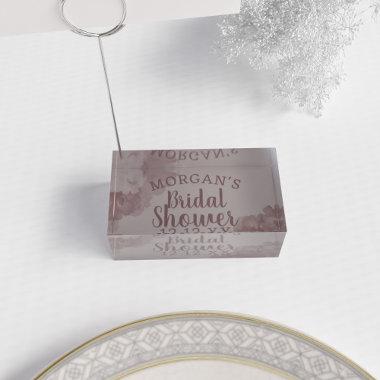 Floral Bridal Shower Dusty Pink Wedding Place Invitations Holder