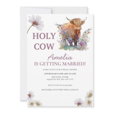 Floral Bridal Shower | Holy Cow | Western Invitati Invitations