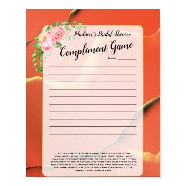 Floral  Icebreaker 💕 5 Word Fun Poster